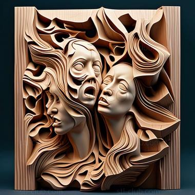 3D мадэль Эшли Лонгшор, американская художница. (STL)